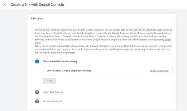 نحوه لینک Search Console به آنالیتکیس